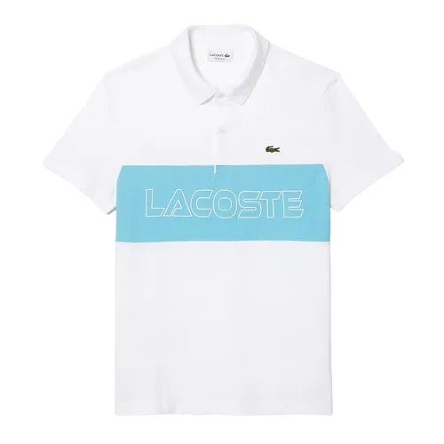 Áo Polo Nam Lacoste Regular Piqué Colour Block PH1470 - RI6 Màu Trắng Xanh Size 4