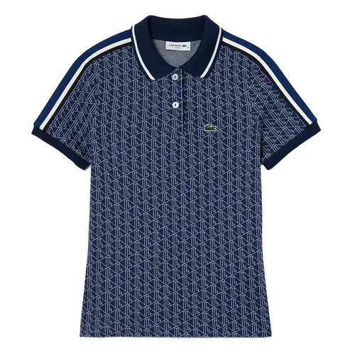 Áo Polo Nữ Lacoste Women's Slim Fit Monogram DF0849 10 QIE Màu Xanh Navy Size 34 - Thời trang - Vua Hàng Hiệu