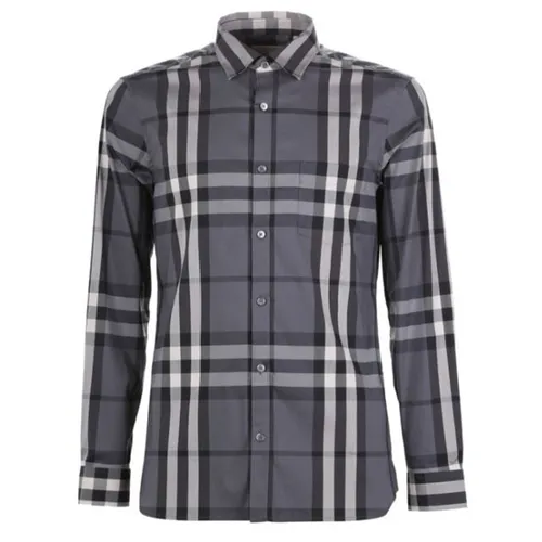 Áo Sơ Mi Nam Burberry Checked Nelson Shirt 3983537 Màu Xám Kẻ Size XS - Thời trang - Vua Hàng Hiệu