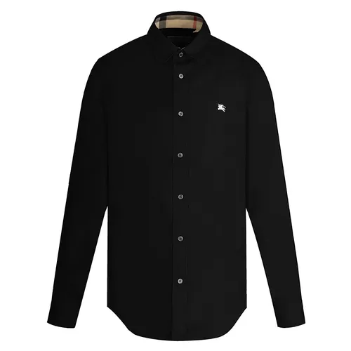 Áo Sơ Mi Nam Burberry Logo Embroidered Black 8036291 Màu Đen Size M - Thời trang - Vua Hàng Hiệu