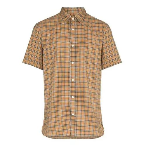 Áo Sơ Mi Nam Burberry Short Sleeved Casual Shirt 8003852 Màu Camel Size S