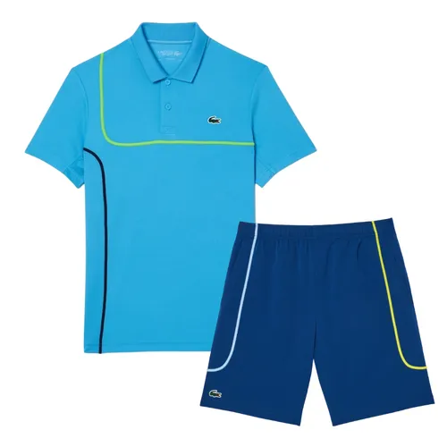 Thời trang Nam Phối màu xanh - Bộ Quần Áo Cộc Tay Nam Lacoste Men's Tennis DH7362 I9K / GH7460 HBM Màu Xanh - Vua Hàng Hiệu
