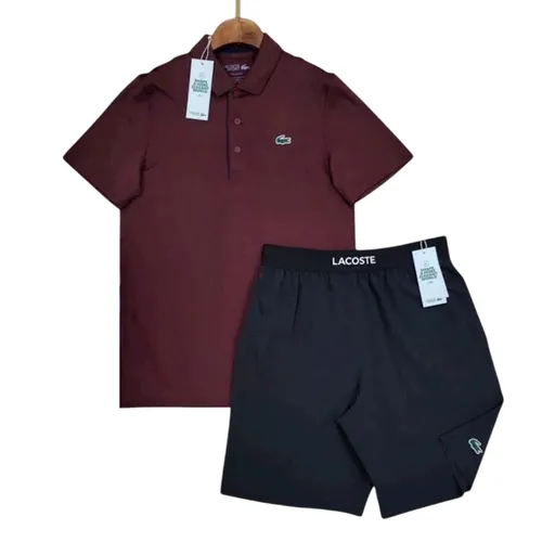 Bộ Thể Thao Nam Lacoste Sportswear DH2583-CM9/ GH6961-522 Màu Đỏ Đen Size 3