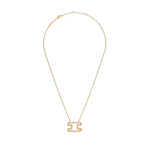 Dây Chuyền Nữ Celine Triomphe Frame Large Necklace In Brass With Gold Finish Gold Màu Vàng - Trang sức - Vua Hàng Hiệu