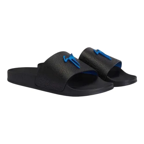 Dép Cao su - Dép Nam Giuseppe Zanotti Chữ Xanh RM20071K14 Màu Đen Size 39 - Vua Hàng Hiệu