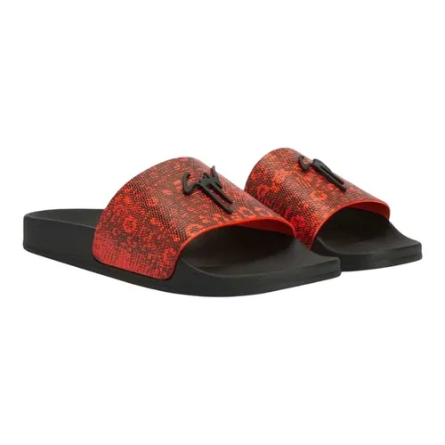 Giuseppe Zanotti - Dép Nam Giuseppe Zanotti Vân Da Rắn Đỏ RM20071K13 Màu Đen Size 39 - Vua Hàng Hiệu