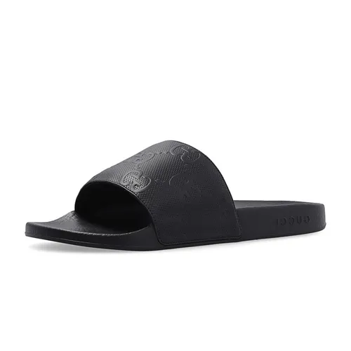 Dép Gucci Cao su - Dép Nam Gucci Slides With Monogram Màu Đen Size 39 - Vua Hàng Hiệu