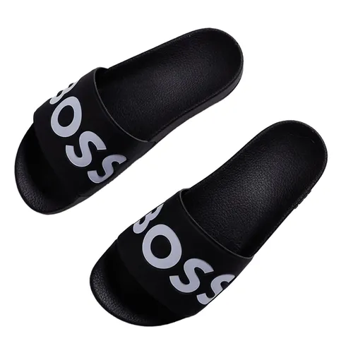 Hugo Boss - Dép Nam Hugo Boss Aryeh Sliders In Black Màu Đen Size 40 - Vua Hàng Hiệu