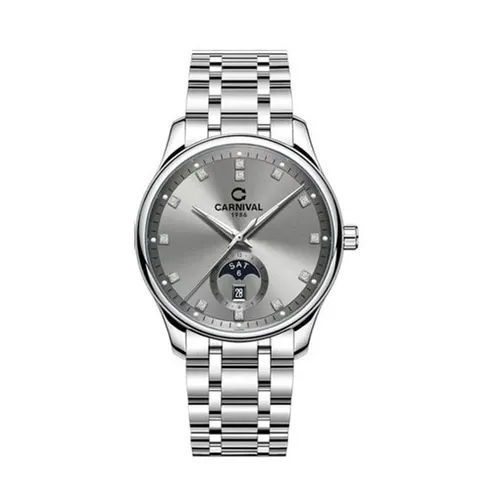Đồng hồ - Đồng Hồ Nam Carnival Automatic 8105G-VT-N (8105G) Màu Xám Bạc - Vua Hàng Hiệu