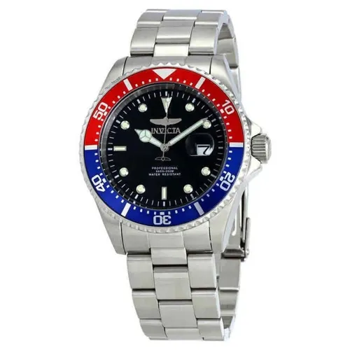 Đồng hồ - Đồng Hồ Nam Invicta Pro Diver Quartz Black Dial Pepsi Bezel Men Watch 23384 Màu Bạc Đen - Vua Hàng Hiệu
