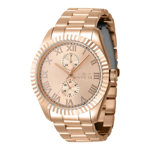Đồng hồ - Đồng Hồ Nam Invicta Specialty GMT Quartz Rose Gold Dial Men Watch 47433 43mm Màu Vàng Hồng - Vua Hàng Hiệu