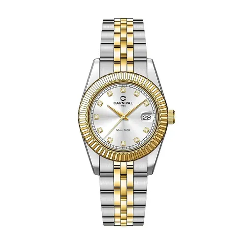 Carnival - Đồng Hồ Nữ Carnival 8131L-CV-T Màu Vàng Bạc - Vua Hàng Hiệu