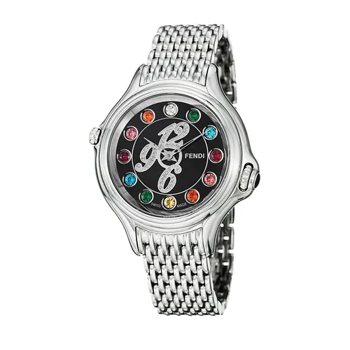 Đồng Hồ Nữ Fendi Crazy Carats Black Dial Stainless Steel F105031000D1T02 Màu Đen Bạc - Đồng hồ - Vua Hàng Hiệu