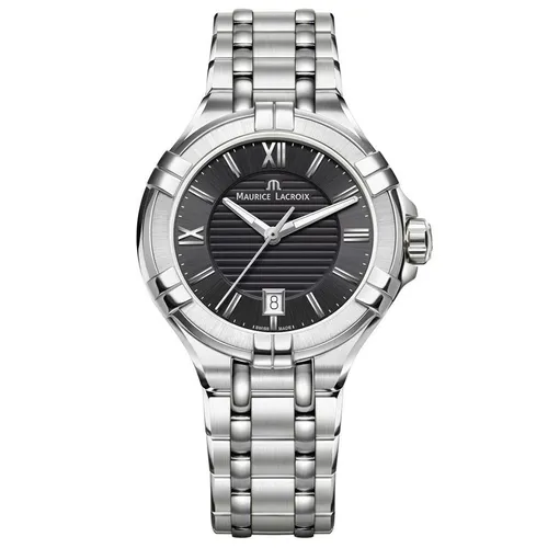 Đồng Hồ Nữ Maurice Lacroix AI1004-SS002-330-1 Aikon Quartz Màu Bạc Đen - Đồng hồ - Vua Hàng Hiệu