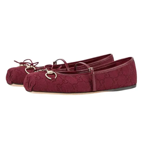 Giày Bệt Nữ Gucci Horsebit Ballet Flat ‎821220 FAD8F 8546 Màu Đỏ Size 36 - Giày - Vua Hàng Hiệu