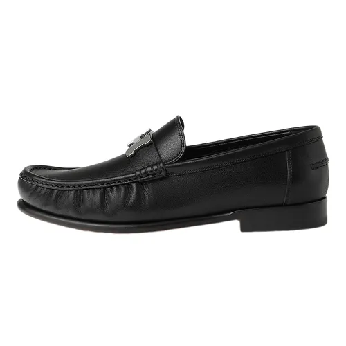 Hermès - Giày Lười Nam Hermès Karlo Loafer H251996ZA01400 Màu Đen Size 41 - Vua Hàng Hiệu