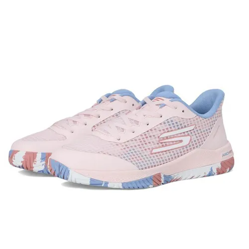 Pickleball - Giày Tennis/Pickleball Nữ Skechers Viper Court Pro Light Pink/Blue Màu Hồng/Xanh Size 38 - Vua Hàng Hiệu