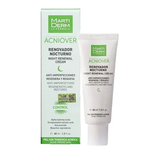 Martiderm - Kem Dưỡng Ban Đêm Hỗ Trợ Tái Tạo Cho Da Dầu Mụn Martiderm Acniover Night Renewal Cream 40ml - Vua Hàng Hiệu