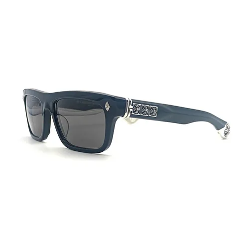 Chrome Hearts - Kính Mát Chrome Hearts Sluss Bussin Ii - Black / Silver Sunglasses Màu Xám - Vua Hàng Hiệu