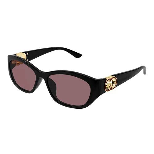 Kính Mát Nữ Gucci Sunglasses GG1826SK 007 Màu Đen/Đỏ