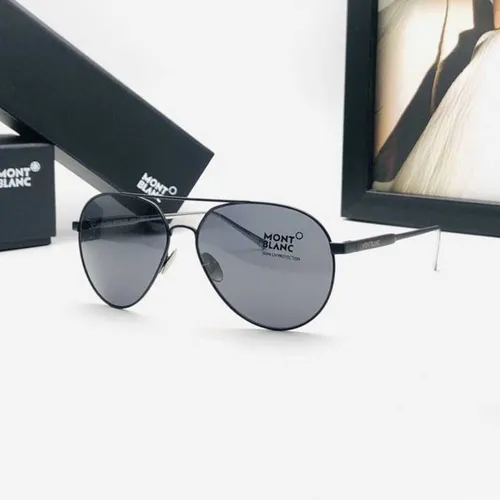 Montblanc - Kính Mát Nam Montblanc MB644S Titanium Black Silver Màu Đen - Vua Hàng Hiệu