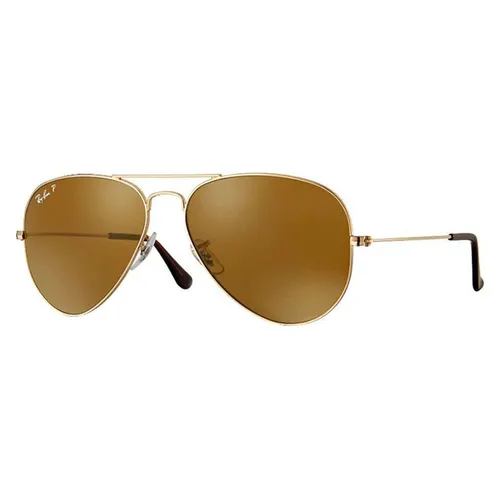 Kính mắt - Kính Mát Nam Rayban Aviator Sunglasses RB3025 001/57 Màu Nâu - Vàng Gold Size 62 - Vua Hàng Hiệu