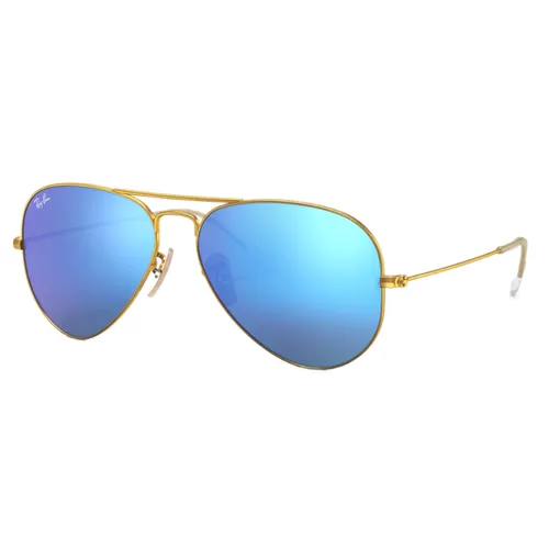 Rayban - Kính Mát Nam Rayban Flash Lenses Sunglasses RB3025 112/17 Màu Xanh - Vàng Size 55 - Vua Hàng Hiệu