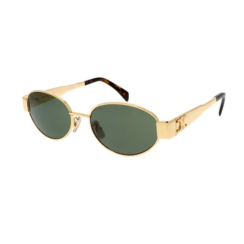 Celine - Kính Mát Nữ Celine Sunglasses CL40235U 30N Màu Xanh/Vàng - Vua Hàng Hiệu
