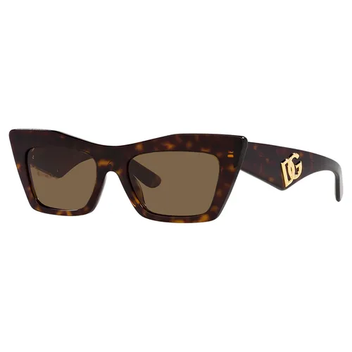 Dolce & Gabbana Nữ - Kính Mát Nữ Dolce & Gabbana D&G Sunglasses DG 4435 502/73 Màu Nâu Havana - Vua Hàng Hiệu