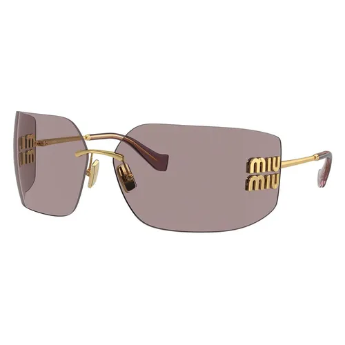 Kính mắt - Kính Mát Nữ Miu Miu Gold/Light Purple Lenses MU54YS 5AK06I-80 Màu Tím Vàng - Vua Hàng Hiệu