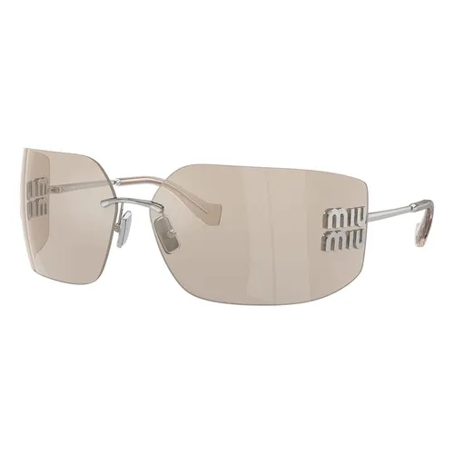 Kính mắt - Kính Mát Nữ Miu Miu Rimless Runway MU 54YS 1BC10F Màu Nâu Nhạt - Vua Hàng Hiệu