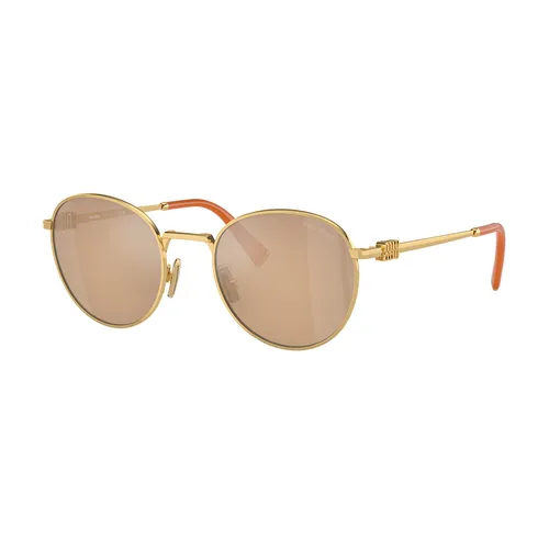 Kính Mát Nữ Miu Miu Sunglasses MU 55ZS 5AK40D Màu Vàng Cam