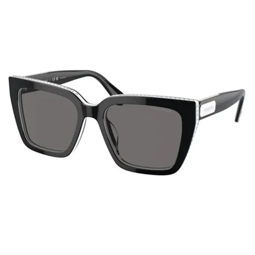 Kính mắt - Kính Mát Nữ Swarovski SK6013 101581 Sunglasses Màu Đen Xám - Vua Hàng Hiệu