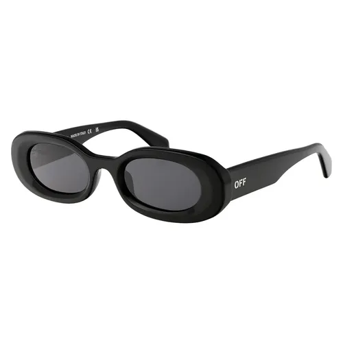 Off-White - Kính Mát Off-White Amalfi OERI087F23PLA001 1007 BLACK Màu Xám/Đen - Vua Hàng Hiệu