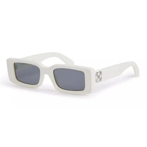 Off-White - Kính Mát Off-White Arthur OERI127S24PLA0010107 WHITE Màu Xám/Trắng - Vua Hàng Hiệu