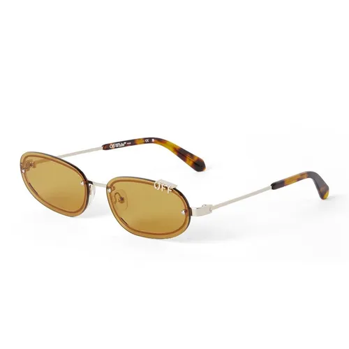 Off-White - Kính Mát Off-White Miami OERI13MF24MET0017662 Gold Camel Màu Vàng Nâu - Vua Hàng Hiệu