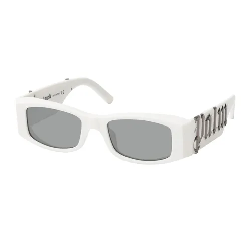 Palm Angels - Kính Mát Palm Angels Sunglasses PERI007 0172 Màu Xám/Trắng - Vua Hàng Hiệu