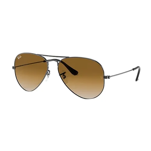 Kính Mát Rayban Aviator Gradient Light Brown Lenses Sunglasses RB3025 004/51 Màu Nâu Bạc