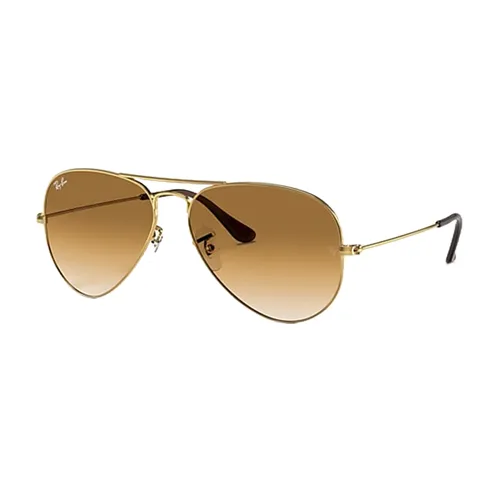 Kính Mát Rayban Aviator Gradient Light Brown Lenses Sunglasses RB3025 001/51 Màu Vàng Nâu Size 58