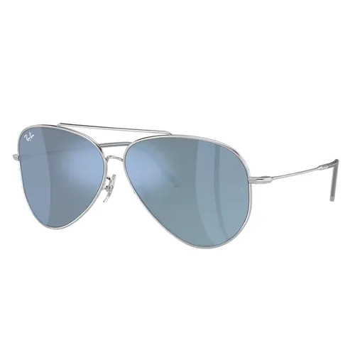 Kính mắt - Kính Mát Rayban Aviator Reverse RBR0101S 003/GA 59 Màu Xanh/Bạc - Vua Hàng Hiệu