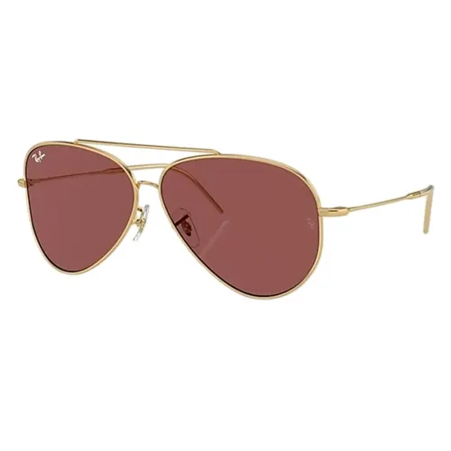 Kính mắt - Kính Mát Rayban Lenny Kravitz X Aviator Reverse BR0101S 001 Màu Tím Vàng - Vua Hàng Hiệu