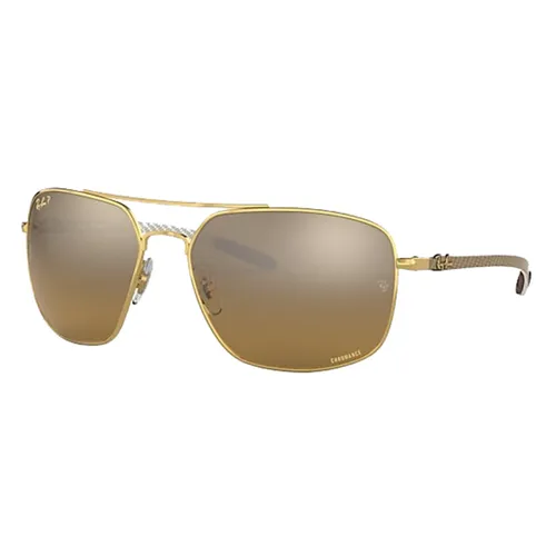 Kính Mát Unisex Rayban Sunglasses RB8322 Chromance Màu Nâu Vàng