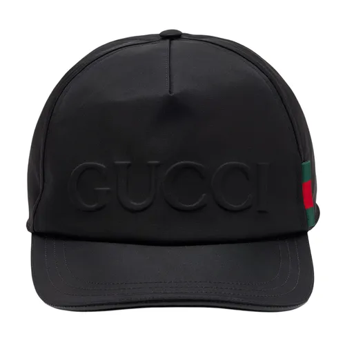 Mũ nón Nam Mũ lưỡi trai - Mũ Gucci Logo Web Baseball Hat 813461 4HBD2 1060 Màu Đen Size S - Vua Hàng Hiệu