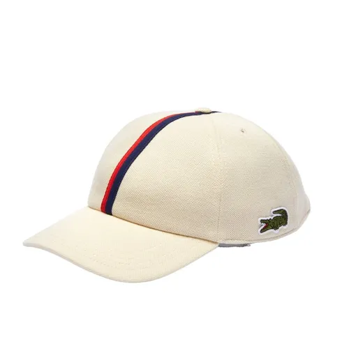 Mũ nón - Mũ Nam Lacoste Tricolor Band Cotton Piqué Cap RK9394-056 Màu Kem - Vua Hàng Hiệu
