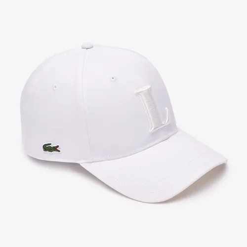 Mũ Lacoste Baseball Cap 3D Embroidery RK0342 001 Màu Trắng