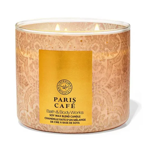 Nến thơm Bath & Body Works - Nến Thơm 3 Bấc Bath & Body Works Paris Café 3-Wick Candle 411g - Vua Hàng Hiệu