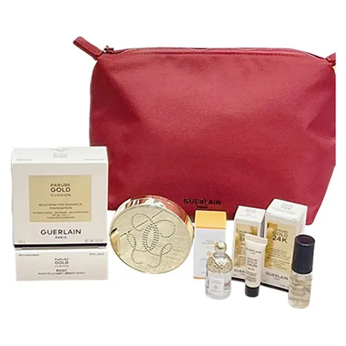 Trang điểm Bộ sản phẩm - Set Trang Điểm Và Nước Hoa Guerlain Parure Gold Cushion SPF 40 - PA+++ Tone B00C (5 Món) - Vua Hàng Hiệu