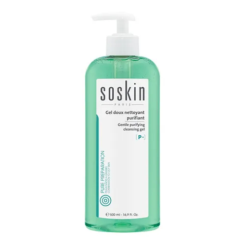 Sữa Rửa Mặt - Sữa Rửa Mặt Diệt Khuẩn, Làm Sạch Sâu Soskin Gentle Purifying Cleansing Gel 500ml - Vua Hàng Hiệu