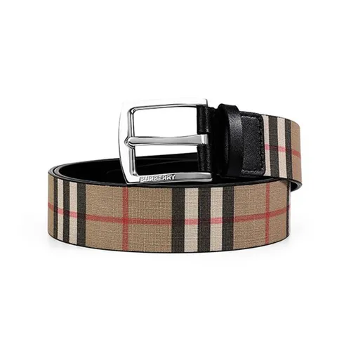 Thắt lưng Burberry - Thắt Lưng Nam Burberry Vintage Beige Belt 80527821 Màu Be Kẻ Size 85 - Vua Hàng Hiệu