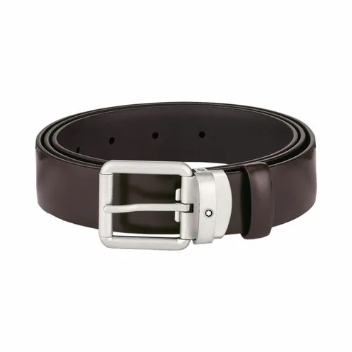 Thắt Lưng Nam Montblanc Brushed Brown 30mm Leather Belt MB129452 Màu Nâu - Thắt lưng - Vua Hàng Hiệu